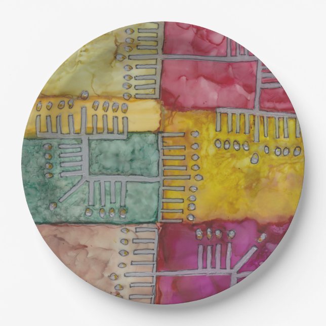 Hanukkah Lots A Menorahs Pappteller (Vorderseite)