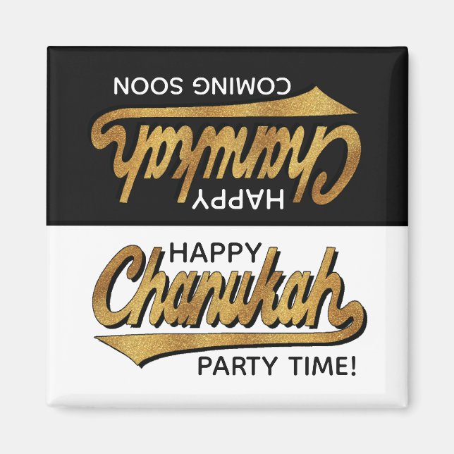 Hanukkah Magnet Square Party Time (Vorne)