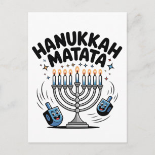 Hanukkah Matata Lustiges Jüdisches Hanukkah Postkarte