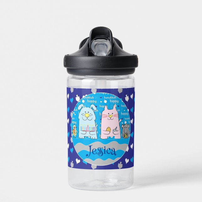 Hanukkah Maus und Freunde Wasserflasche Trinkflasche (Vorne)