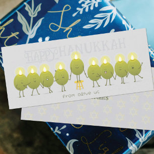 Hanukkah-Menora Oliven Graue Gruppe