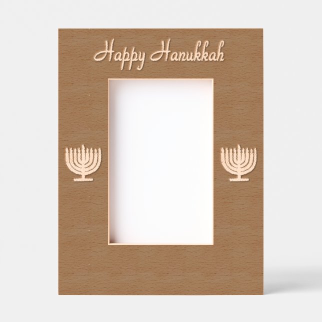 Hanukkah Menorah 4Sarah Laser Geätzte Rahmen (Vorderseite)