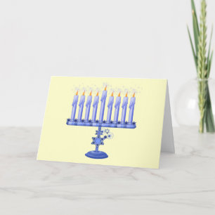 Hanukkah Menorah (anpassbar) Feiertagskarte