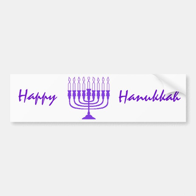 Hanukkah Menorah Autoaufkleber (Vorne)