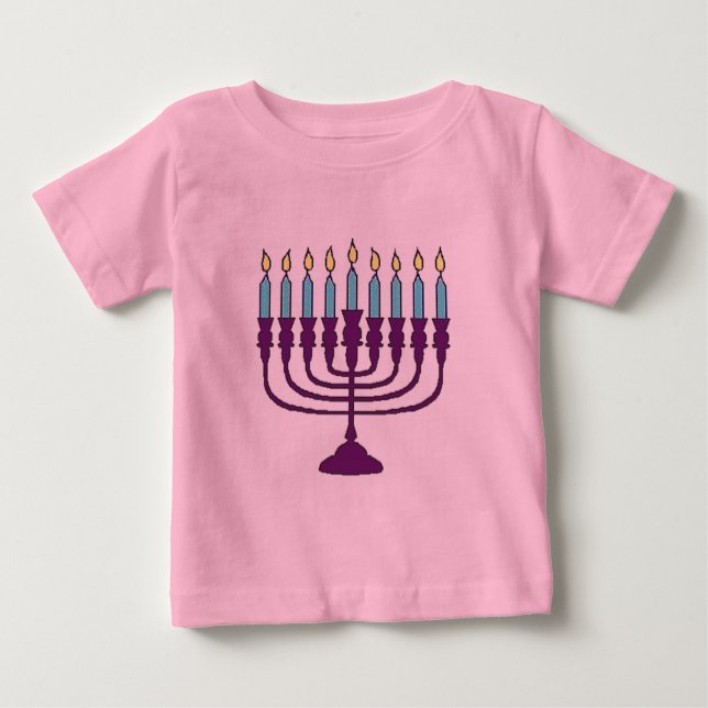 Hanukkah Menorah Baby T-shirt (Vorderseite)