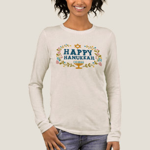 HANUKKAH Menorah Blumenkranz Jüdischer Feiertag Tri-Blend Shirt