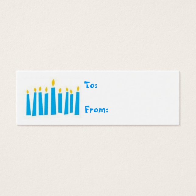 Hanukkah Menorah Candles Geschenk Tags (Vorderseite)