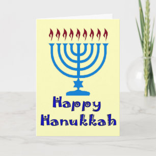 Hanukkah menorah card feiertagskarte