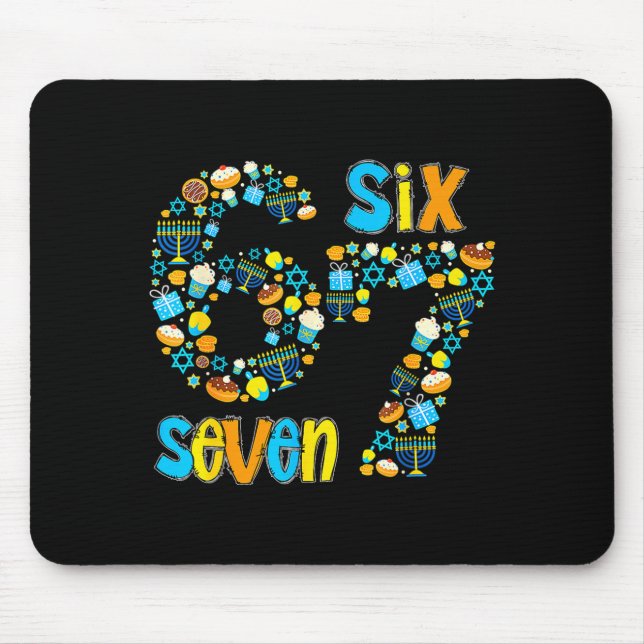 Hanukkah Menorah Dreidel 67 Festive Chanukah Six S Mousepad (Vorne)