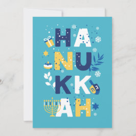 HANUKKAH Menorah Dreidel Greeting Card