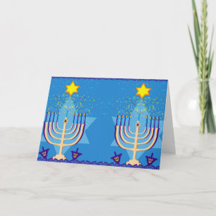 hanukkah menorah feiertagskarte