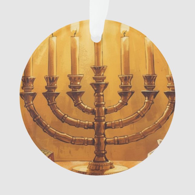 Hanukkah Menorah Festival of Lights Ornament (Vorderseite)