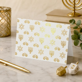 Hanukkah Menorah Foil Card Folienkarte