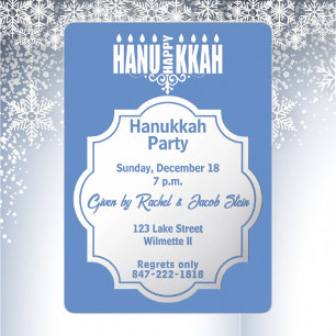 Hanukkah menorah folieneinladung