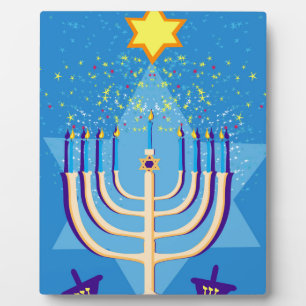 hanukkah menorah fotoplatte