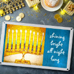 Hanukkah Menorah Gelb Blau leuchten hell Künstleri Acryl Tablett<br><div class="desc">"Die ganze Nacht hell leuchten." Ein nahes Foto eines bunten, bunten, gelben goldenen künstlerischen menorah Fotos mit aquamarinen Akzenten hilft Ihnen den Urlaub von Hanukkah im Stil. Genießen Sie die Wärme und Freude der Ferienzeit, wenn Sie dieses atemberaubende, farbenfrohe Hanukkah Serviertablett benutzen. 4 Größen zur Auswahl: klein, mittel, groß und...</div>