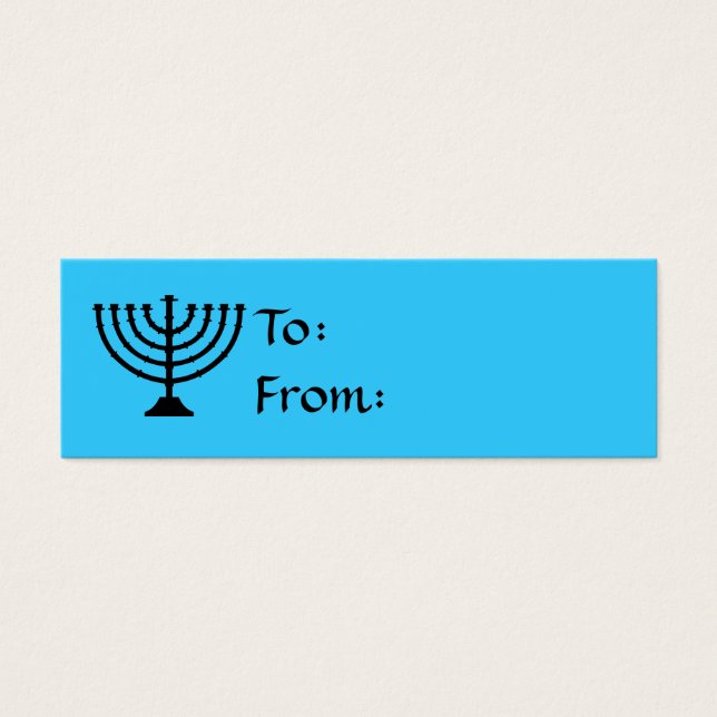Hanukkah Menorah Geschenk Tags (Vorderseite)