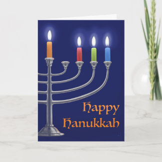 "Hanukkah Menorah." Grußkarte Karte