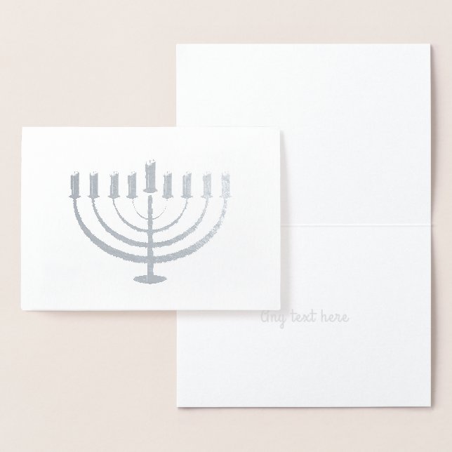 Hanukkah Menorah Holiday Custom Card Folienkarte (Anzeige)