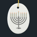 Hanukkah menorah keramik ornament<br><div class="desc">Hanukkah menorah. Anpassen und personalisieren.</div>