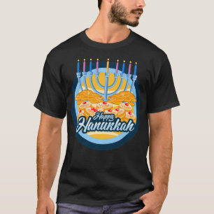 Hanukkah Menorah Latkes Doughnuts T-Shirt