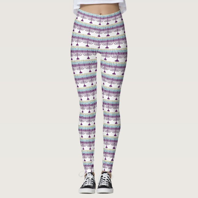 Hanukkah Menorah Leggings (Vorderseite)