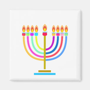 Hanukkah Menorah Lights Holiday Symbol Magnet