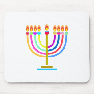 Hanukkah Menorah Lights Holiday Symbol Mousepad