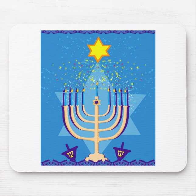 hanukkah menorah mousepad (Vorne)