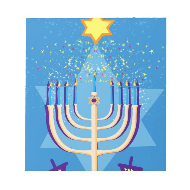 hanukkah menorah notizblock (Vorderseite)