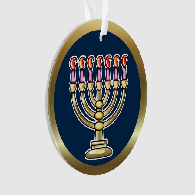 Hanukkah Menorah Ornament (Vorderseite)