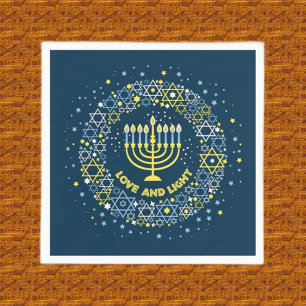 Hanukkah Menorah Papier Napkins, Handtuch Serviette