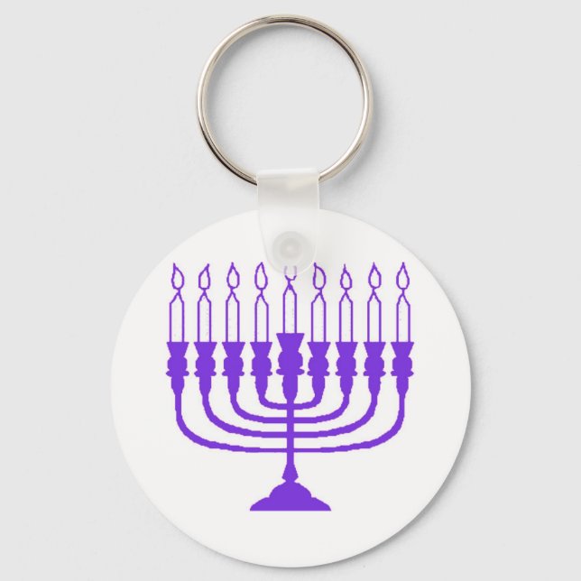 Hanukkah Menorah Schlüsselanhänger (Vorderseite)