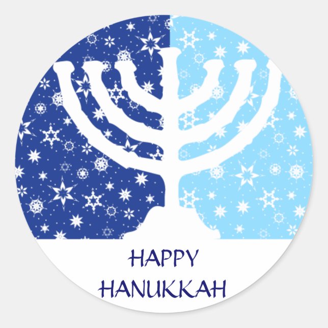 Hanukkah Menorah Sticker (Vorderseite)