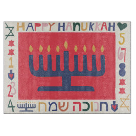 Hanukkah Menorahs and Stars Schneidebrett