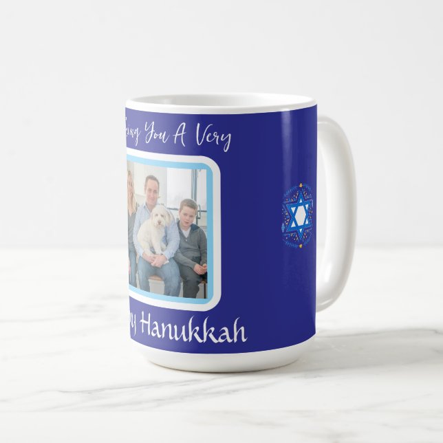 HANUKKAH Message FOTO CARD Kaffeetasse (VorderseiteRechts)