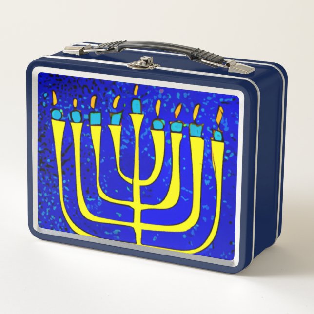 Hanukkah Metall Brotdose (Vorderseite)