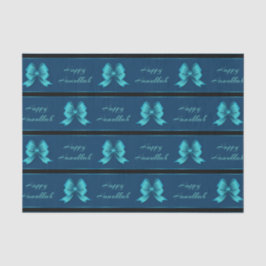 Hanukkah Metallic Bows & Stripes Seidenpapier