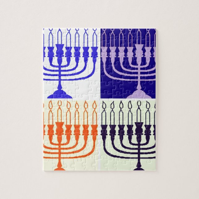 Hanukkah Minorah Puzzle (Vertikal)