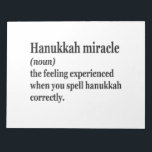 Hanukkah Miracle Funny Chanukah jüdische Definitio Notizblock<br><div class="desc">Hanukkah, jüdisch, jew, chanukah, dreidel, Geschenk, Geburtstag, Groovy, Weihnachten, Menorah</div>