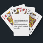 Hanukkah Miracle Funny Chanukah jüdische Definitio Spielkarten<br><div class="desc">Hanukkah,  jüdisch,  jew, chanukah, dreidel, Geschenk, Geburtstag, Groovy, Weihnachten, Menorah</div>
