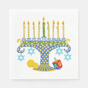 Hanukkah mit Katzen! Servietten