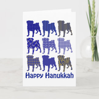 Hanukkah-Möpsen Feiertagskarte