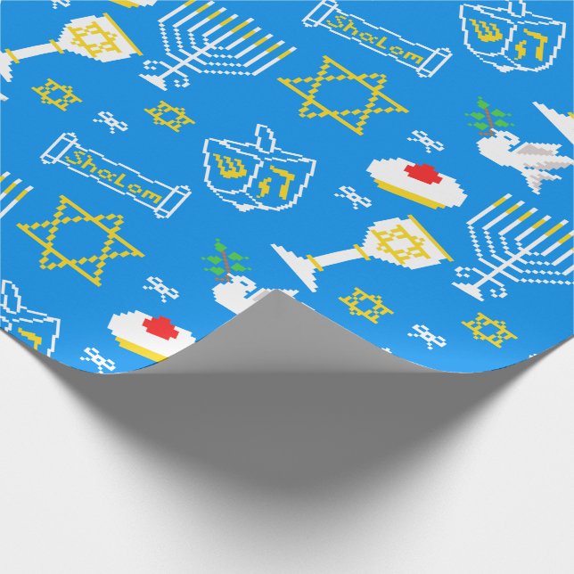 Hanukkah Musterpapier Geschenkpapier (Ecke)