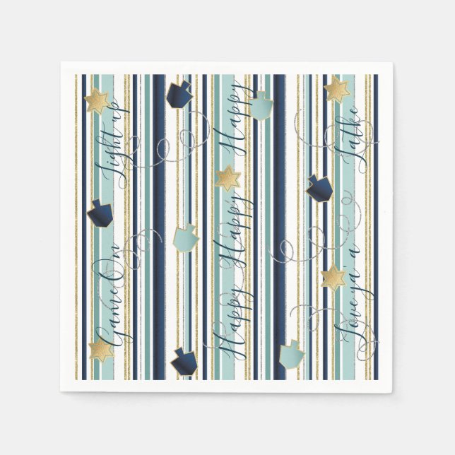 Hanukkah Napkin personalisieren auch das neue Eleg Serviette (Vorderseite)