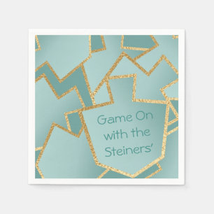 Hanukkah Napkin personalisieren New Elegant Türkis Serviette