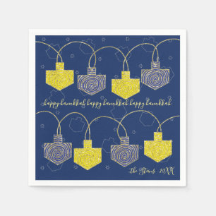 Hanukkah Napkins personalisieren "Hanukkah Dreidel Serviette