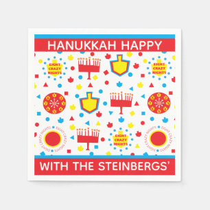 Hanukkah Napkins Personalisieren Sie die FARBILLE  Serviette