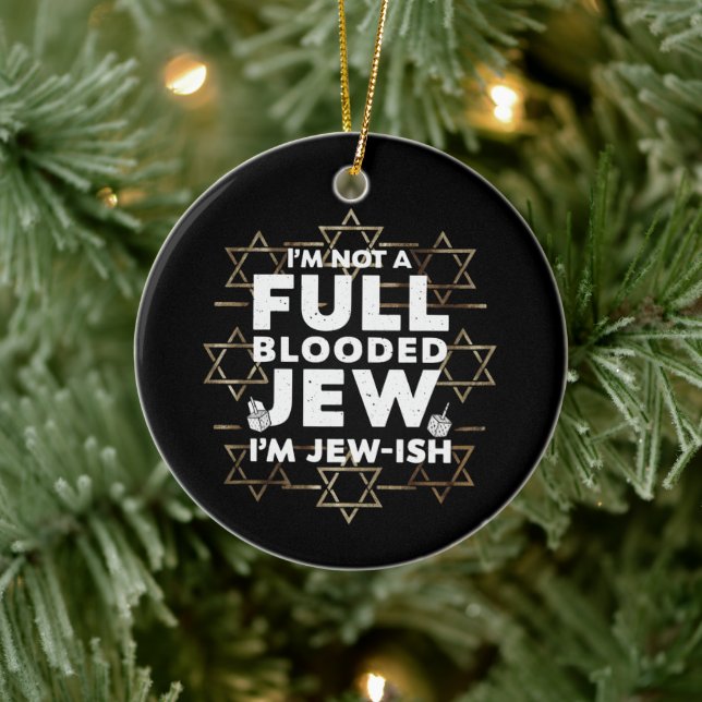 Hanukkah nicht vollständig blutrünstige jüdische C Keramik Ornament (Baum)