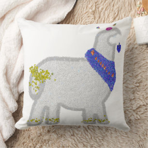 Hanukkah Niedlich Alpaca Feliz Janucá Kissen